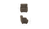 Wales Light Brown Faux Fur Accent Chair - Ornate Home