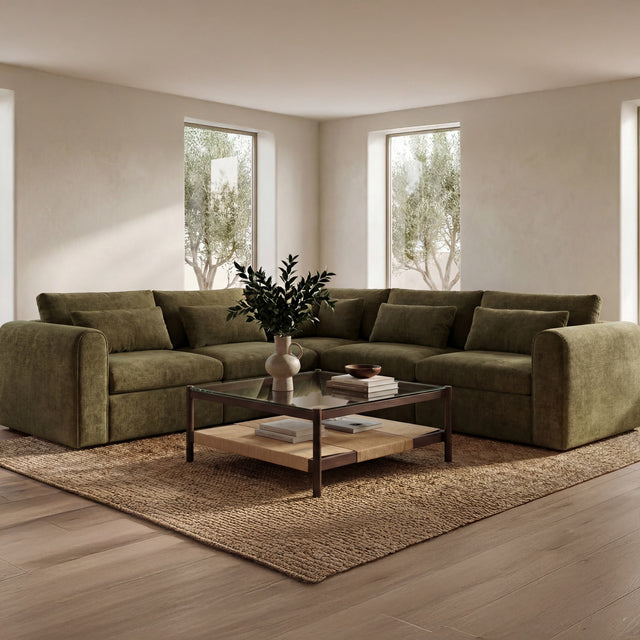 Walker Clear/Brown/Walnut Coffee Table - Ornate Home
