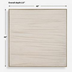 Walking The Line White Minimalist Canvas Art - Ornate Home