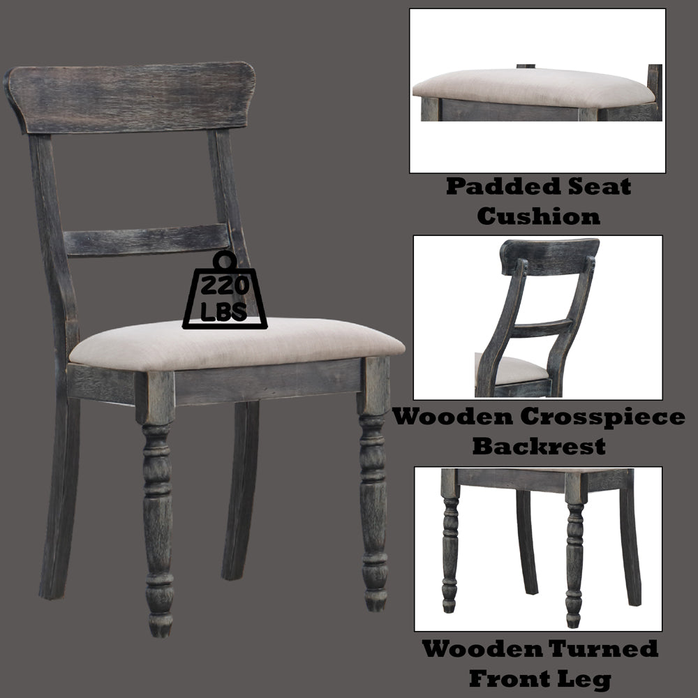 Wallace Brown/Weathered Gray Side Chair (Set of 2) - Ornate Home