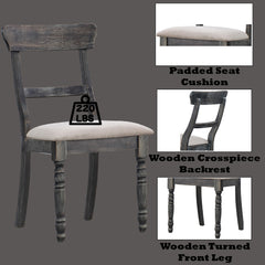 Wallace Brown/Weathered Gray Side Chair (Set of 2) - Ornate Home