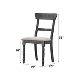 Wallace Brown/Weathered Gray Side Chair (Set of 2) - Ornate Home