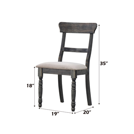 Wallace Brown/Weathered Gray Side Chair (Set of 2) - Ornate Home