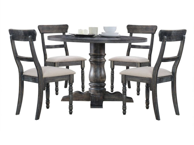 Wallace Brown/Weathered Gray Side Chair (Set of 2) - Ornate Home