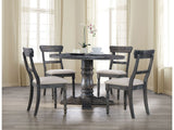 Wallace Weathered Gray Round Pedestal Dining Table - Ornate Home