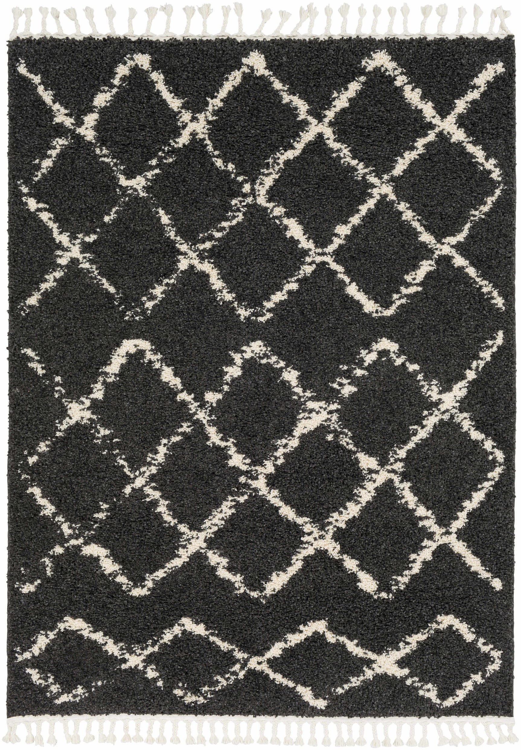 Wallagrass Black Moroccan Shag Rug - Clearance - Ornate Home