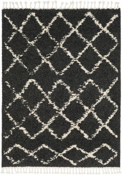 Wallagrass Black Moroccan Shag Rug - Clearance - Ornate Home
