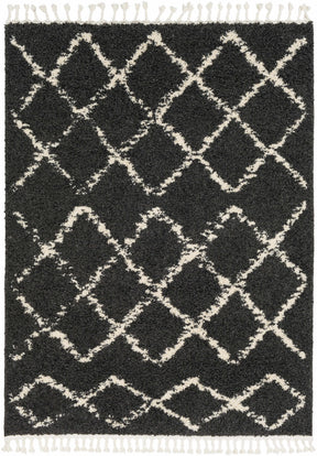 Wallagrass Black Moroccan Shag Rug - Clearance - Ornate Home