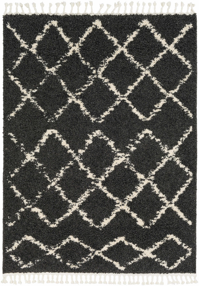 Wallagrass Black Moroccan Shag Rug - Clearance - Ornate Home