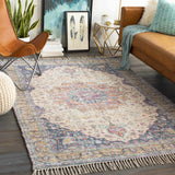 Wallburg Hand Woven Colorful Tassel Rug - Clearance - Ornate Home