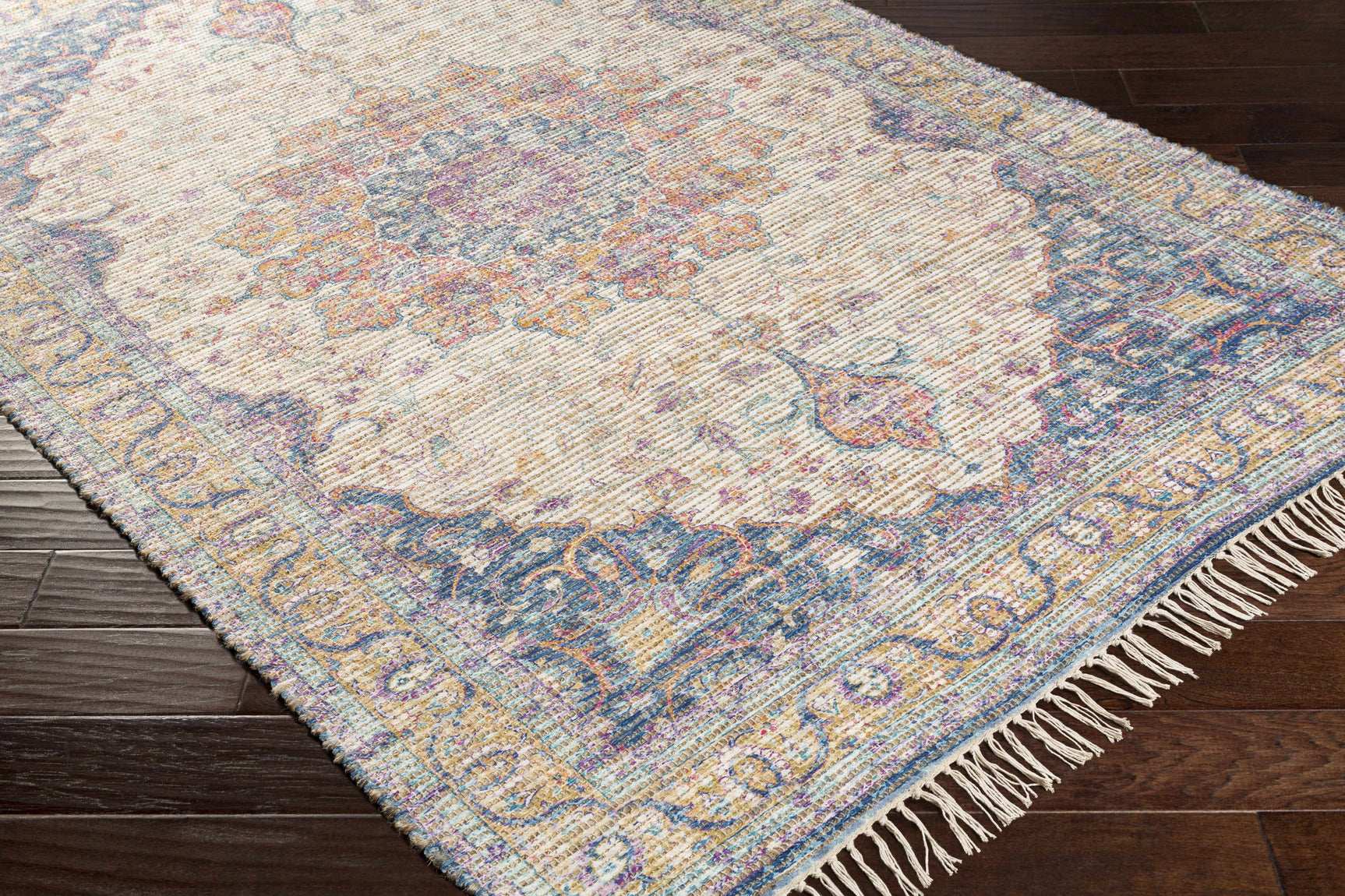 Wallburg Hand Woven Colorful Tassel Rug - Clearance - Ornate Home