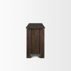 Wallen Dark Brown 2 Door Solid Wood with 3 Drawers Sideboard