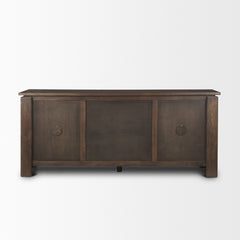 Wallen Dark Brown 2 Door Solid Wood with 3 Drawers Sideboard