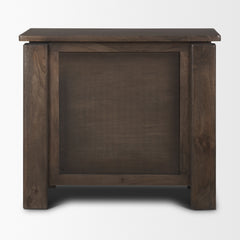 Wallen Dark Brown Solid Wood 3 Drawer Accent Cabinet - Ornate Home