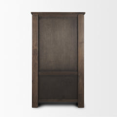 Wallen Dark Brown Solid Wood Curio Cabinet