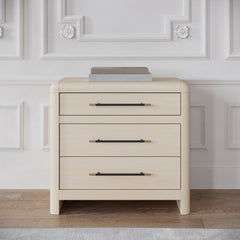 Wallen White Sand 3 Drawer Nightstand - Ornate Home