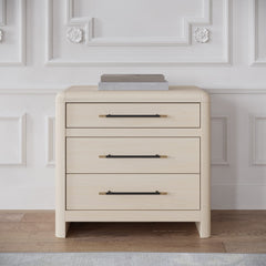 Wallen White Sand 3 Drawer Nightstand - Ornate Home