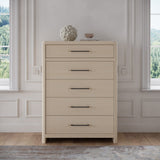 Wallen White Sand 5 Drawer Chest - Ornate Home
