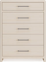 Wallen White Sand 5 Drawer Chest - Ornate Home