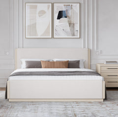 Wallen White Sand Full Upholstered Bed - Ornate Home
