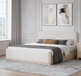 Wallen White Sand Full Upholstered Bed