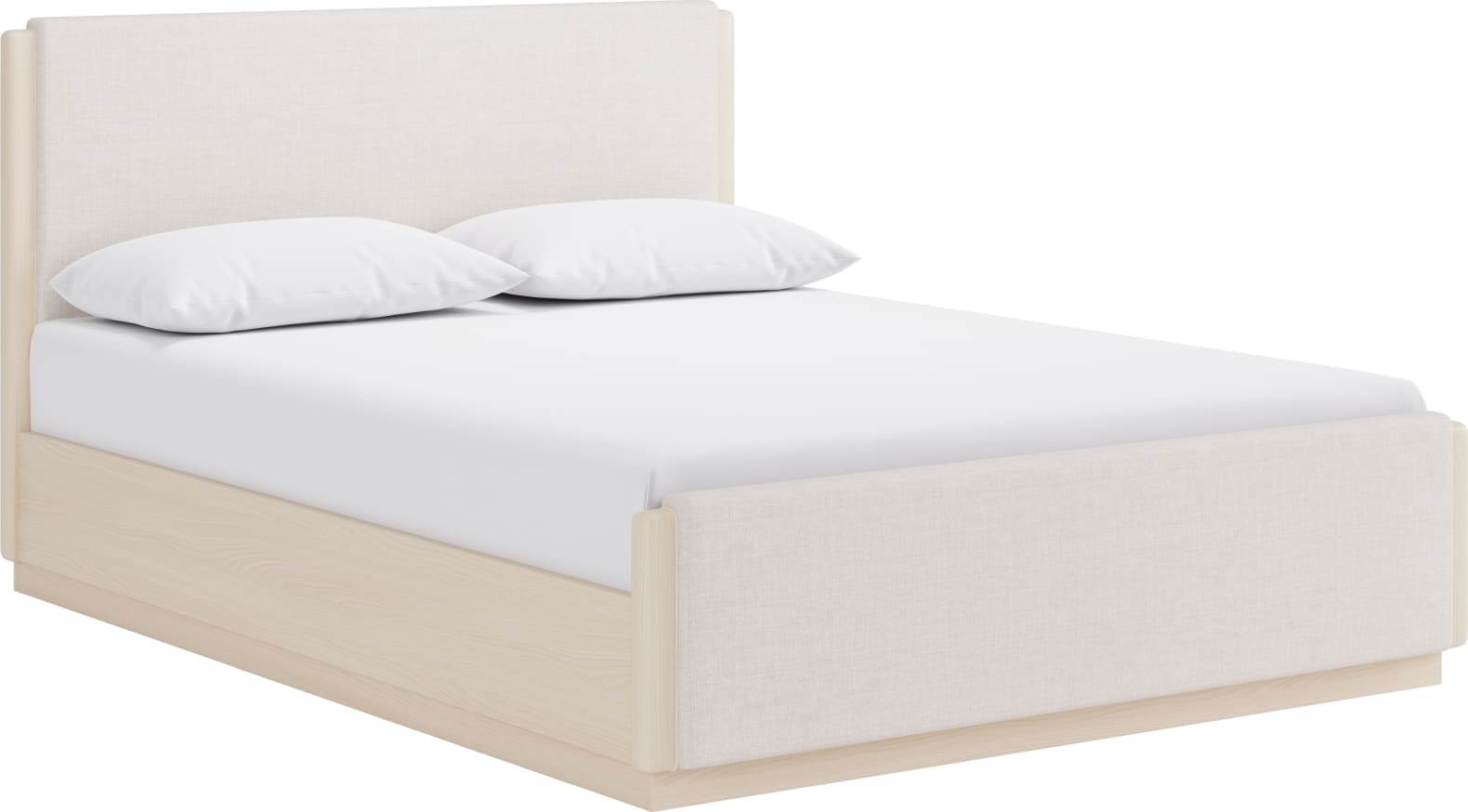 Wallen White Sand Full Upholstered Bed