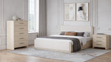 Wallen White Sand Full Upholstered Bed