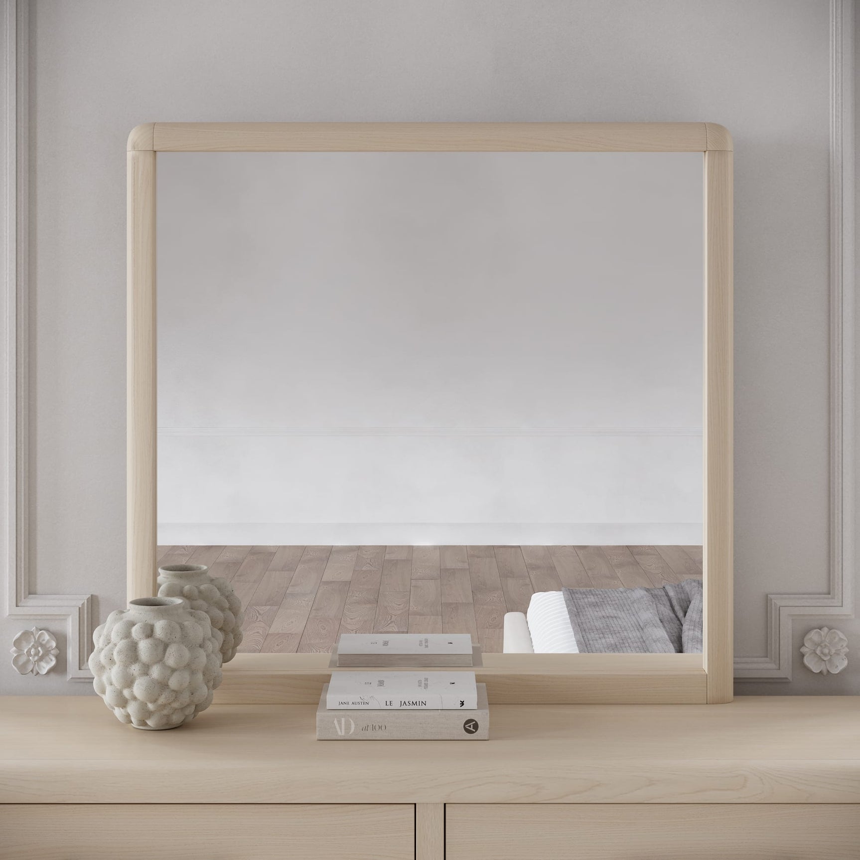 Wallen White Sand Mirror - Ornate Home