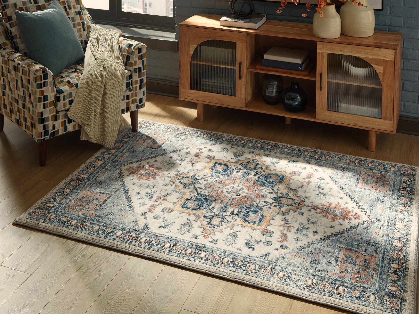 Wallney Multi Memory Foam Medium Rug (Online Special Price) - Ornate Home