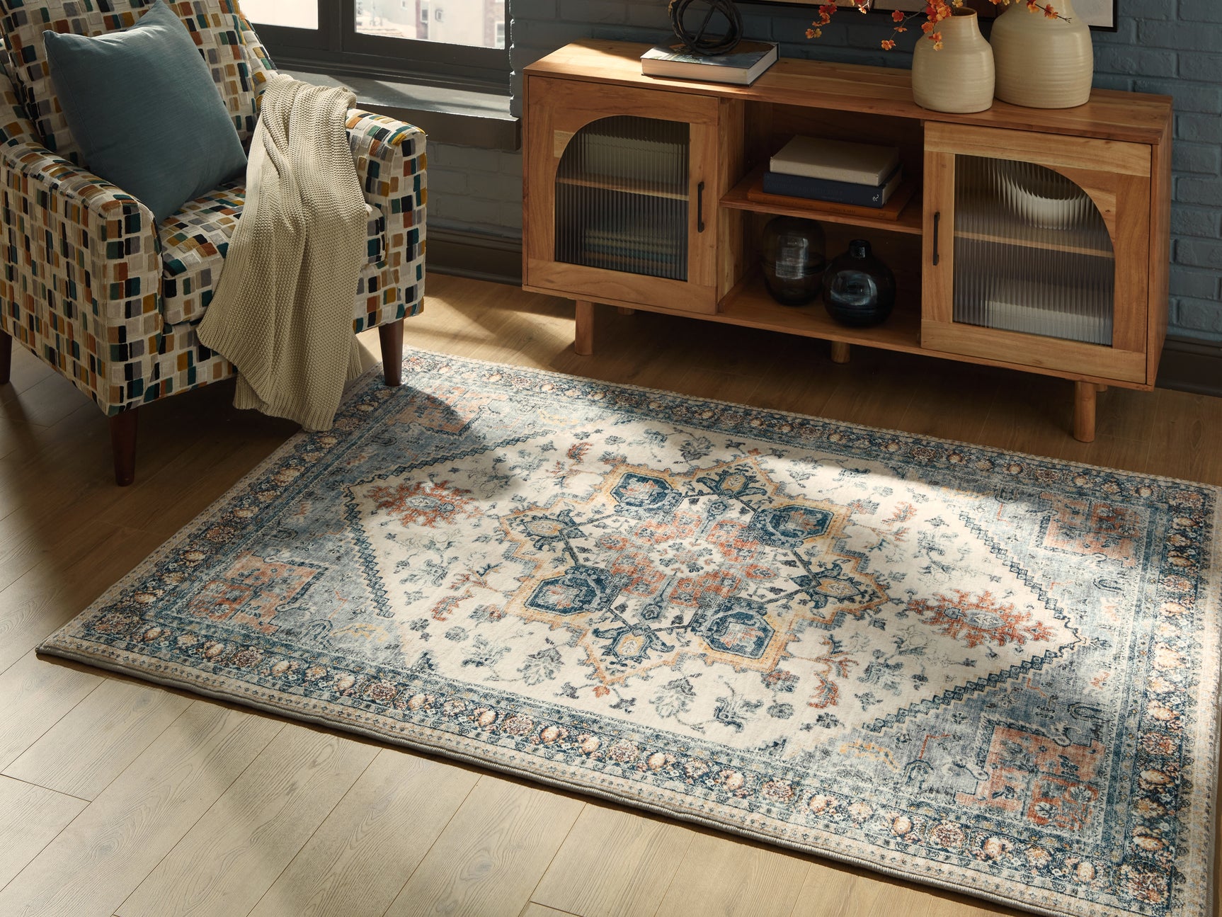 Wallney Multi Memory Foam Medium Rug - Ornate Home