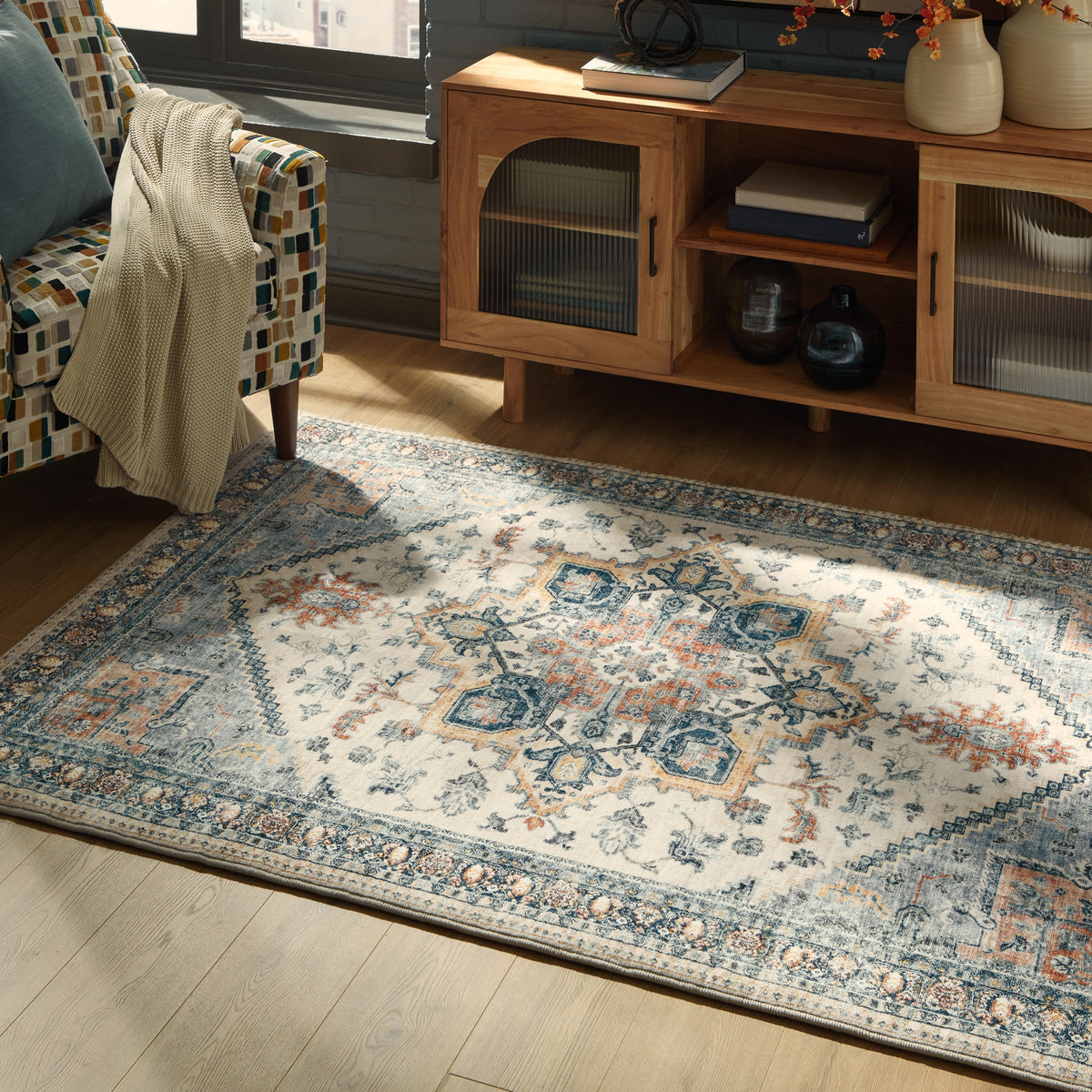 Ashley Furniture Wallney Multi Memory Foam Medium Rug | Ornate Home