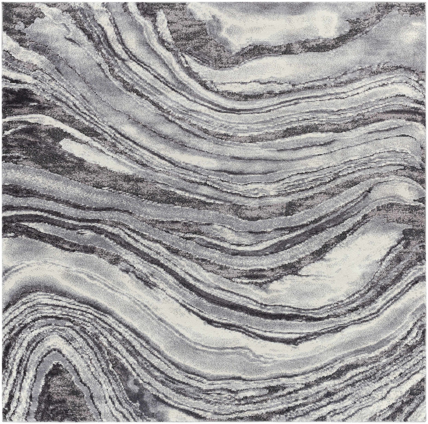 Walloon Gray Marble Thick Rug - Clearance - Ornate Home
