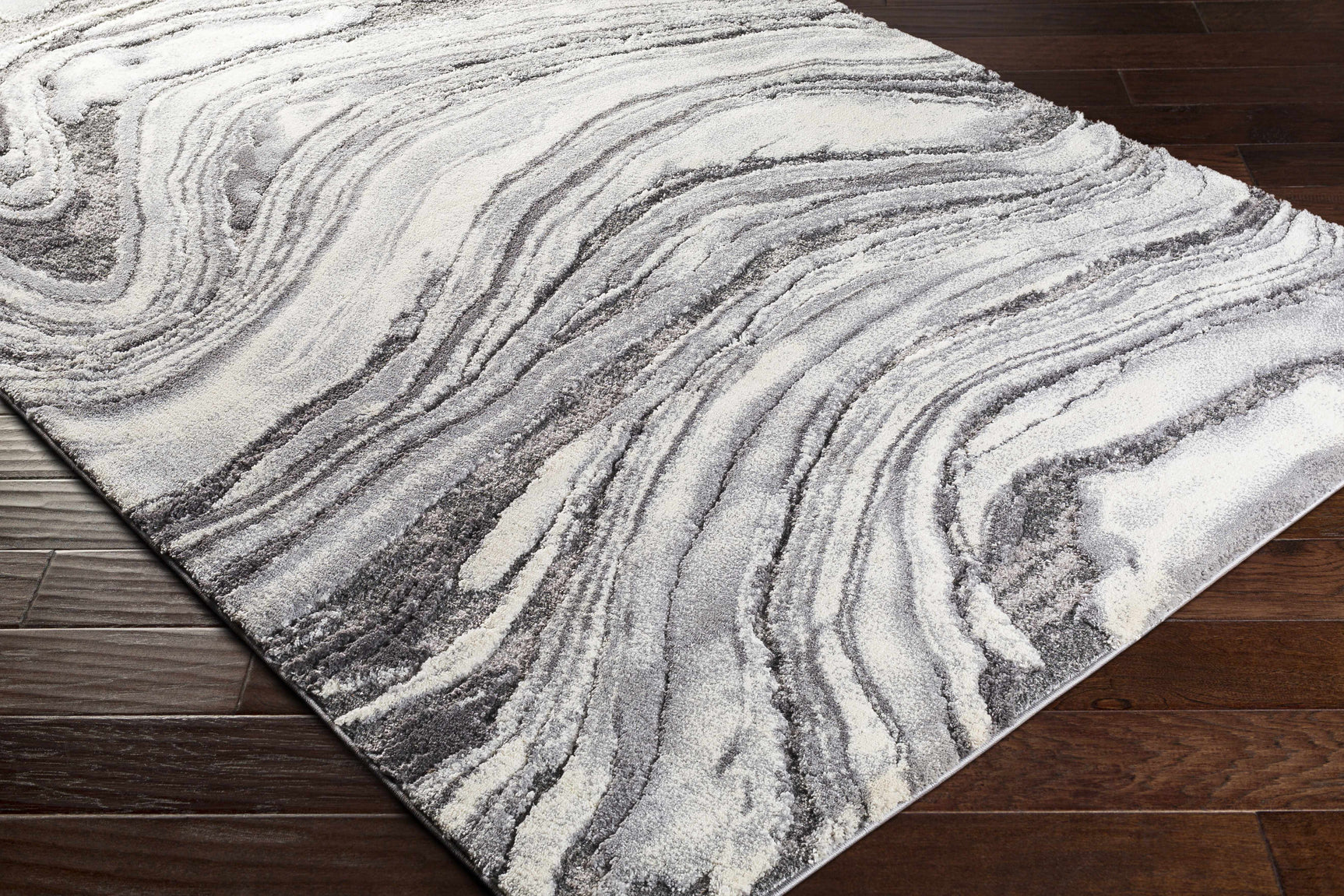 Walloon Gray Marble Thick Rug - Clearance - Ornate Home