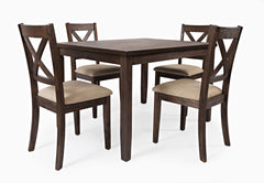 Walnut Creek Brown Dining Table w/(4) Chairs - Ornate Home