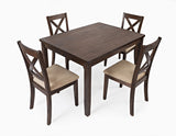 Walnut Creek Brown Dining Table w/(4) Chairs - Ornate Home