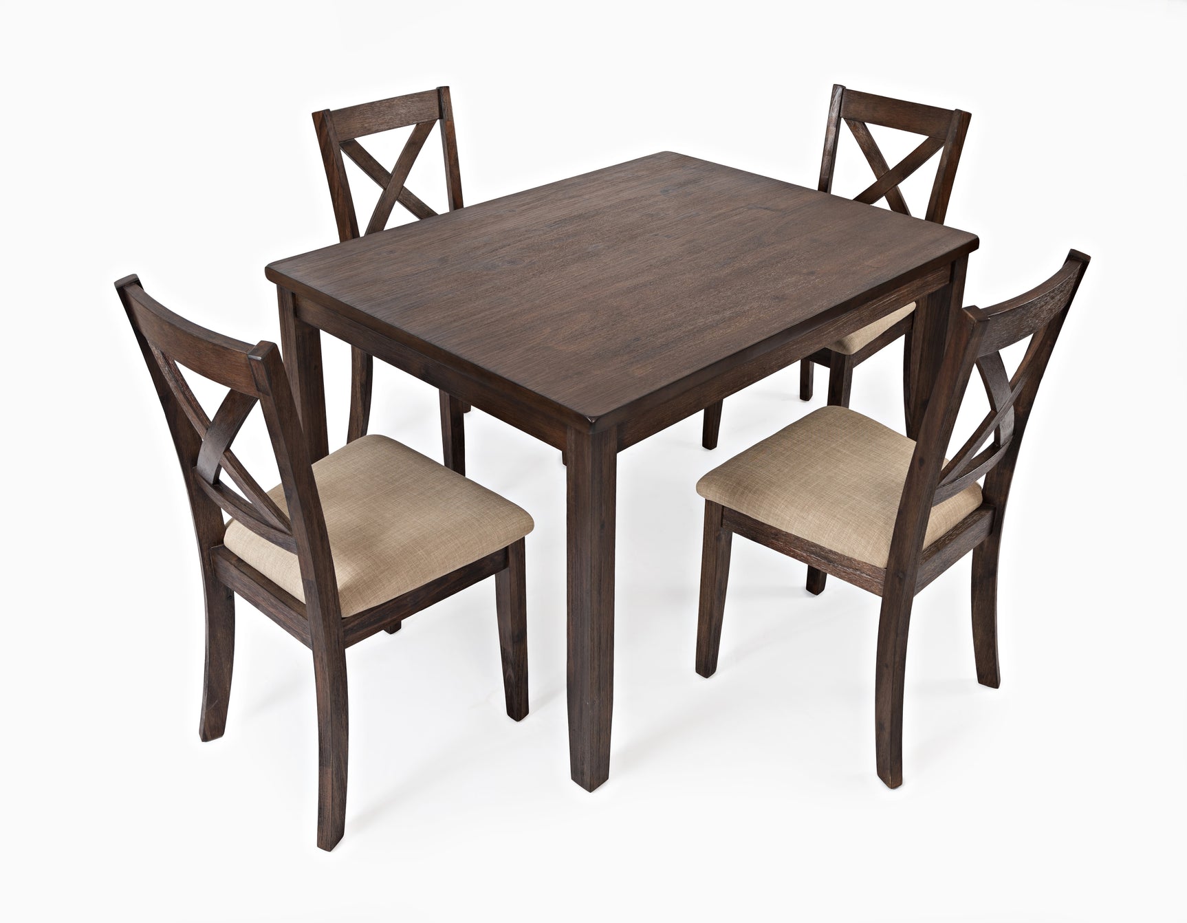 Walnut Creek Brown Dining Table w/(4) Chairs - Ornate Home