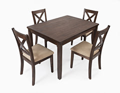 Walnut Creek Brown Dining Table w/(4) Chairs - Ornate Home