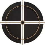 Walnut Elegance Brown/Gold Wall Clock - Ornate Home