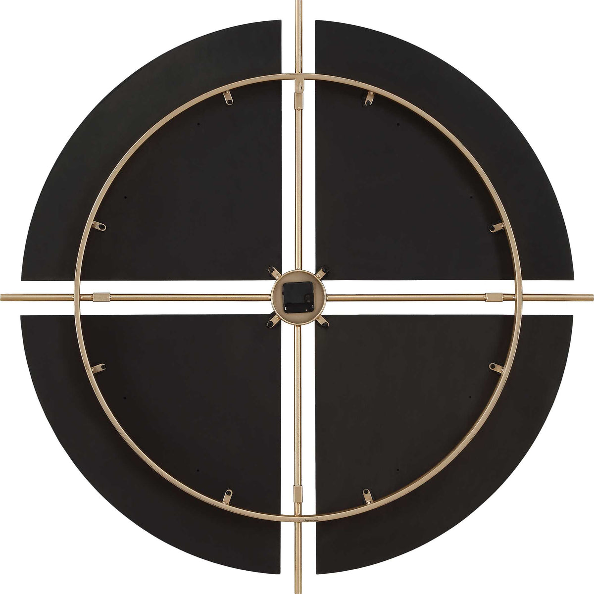 Walnut Elegance Brown/Gold Wall Clock - Ornate Home