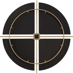 Walnut Elegance Brown/Gold Wall Clock - Ornate Home