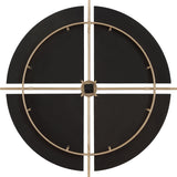 Walnut Elegance Brown/Gold Wall Clock - Ornate Home