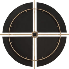 Walnut Elegance Brown/Gold Wall Clock - Ornate Home
