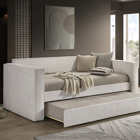 Walsall Pearl White Twin Daybed w/ Trundle - Ornate Home