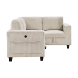 Walterboro Beige 4-Piece Sectional with Storage Pouches - Ornate Home