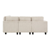 Walterboro Beige 4-Piece Sectional with Storage Pouches - Ornate Home