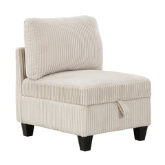 Walterboro Beige 4-Piece Sectional with Storage Pouches - Ornate Home