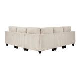 Walterboro Beige 5-Piece Sectional with Storage Pouches - Ornate Home