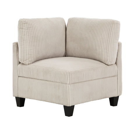 Walterboro Beige 5-Piece Sectional with Storage Pouches - Ornate Home