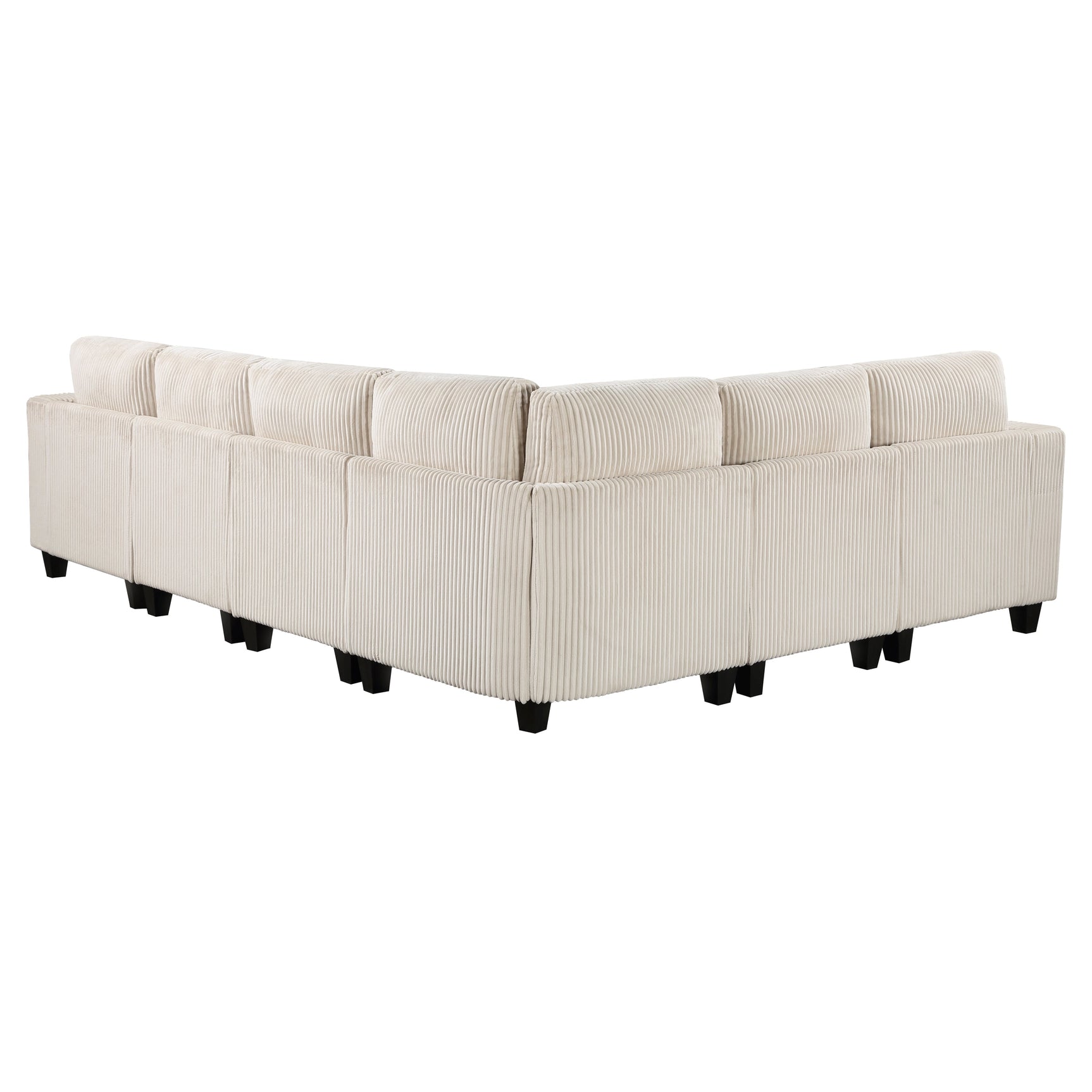 Walterboro Beige 6-Piece Sectional with Storage Pouches - Ornate Home