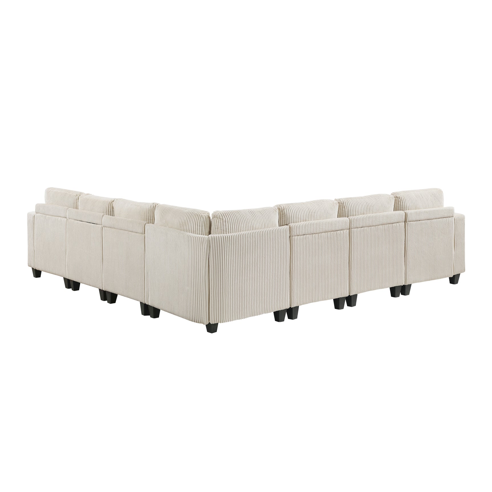 Walterboro Beige 7-Piece Sectional with Storage, Storage Pouches and Charging Ports - Ornate Home